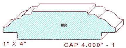 Wall/Partition Cap 4" - 1