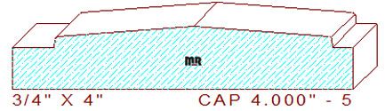 Wall/Partition Cap 4" - 5 