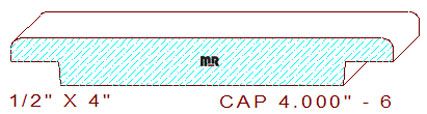 Pilaster/Wall Cap 4" - 6 Pilaster/Wall Cap 4" - 6