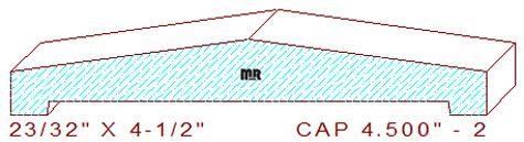 Partition/Wall Cap 4-1/2" - 2 Partition/Wall Cap 4-1/2" - 2