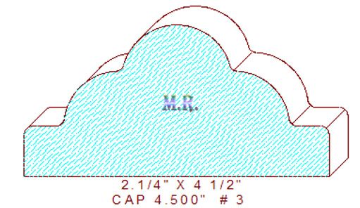 Post Cap 4-1/2" - 3 Post Cap 4-1/2" - 3