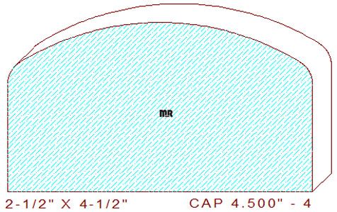 Partition/Wall Cap 4-1/2" - 4 Partition/Wall Cap 4-1/2" - 4