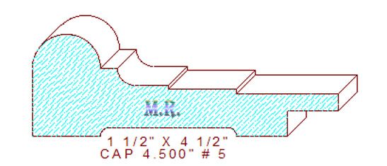 Wainscot Cap 4-1/2" - 5