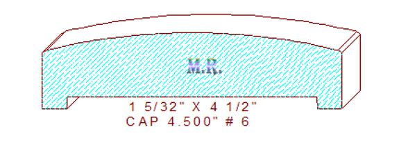 Partition/Wall Cap 4-1/2" - 6