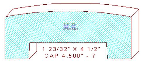 Partition/Wall Cap 4-1/2" - 7 Partition/Wall Cap 4-1/2" - 7
