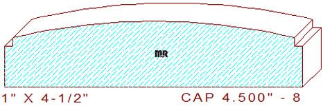 Partition/Wall Cap 4-1/2" - 8