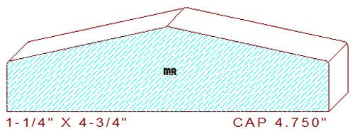 Partition/Wall Cap 4-3/4"