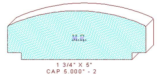 Partition/Wall Cap 5" - 2 Partition/Wall Cap 5" - 2