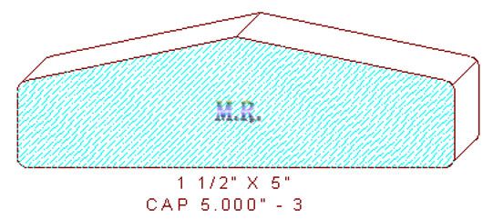 Partition/Wall Cap 5" - 3 Partition/Wall Cap 5" - 3