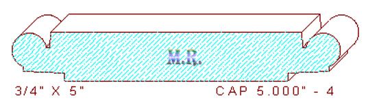 Partition/Wall Cap 5" - 4 Partition/Wall Cap 5" - 4