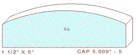 Partition/Wall Cap 5" - 5 Partition/Wall Cap 5" - 5