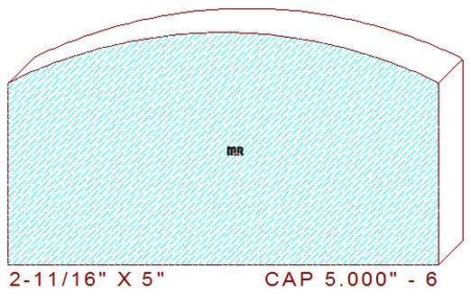 Partition/Wall Cap 5" - 6 Partition/Wall Cap 5" - 6
