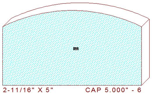 Partition/Wall Cap 5" - 6