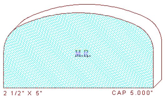 Partition/Wall Cap 5" Partition/Wall Cap 5"