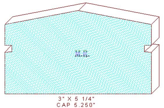 Partition/Wall Cap 5-1/4" Partition/Wall Cap 5-1/4"