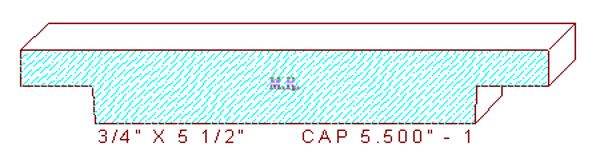 Partition/Wall Cap 5-1/2" - 1 Partition/Wall Cap 5-1/2" - 1