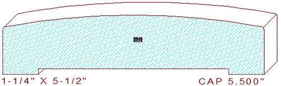 Partition/Wall Cap 5-1/2" Partition/Wall Cap 5-1/2"
