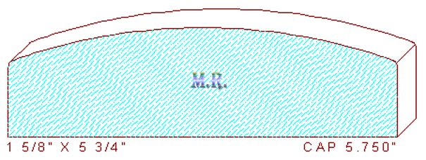 Partition/Wall Cap 5-3/4" Partition/Wall Cap 5-3/4"