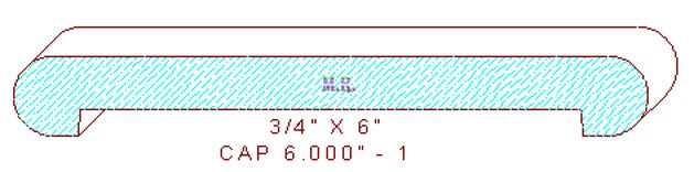 Wall/Partition Cap 6" - 1 Wall/Partition Cap 6" - 1