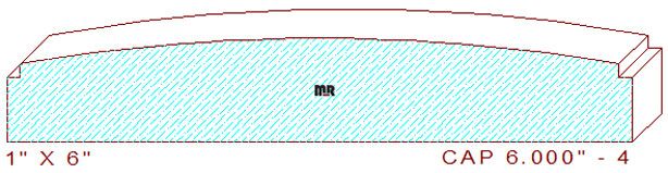 Wall/Partition Cap 6" - 4