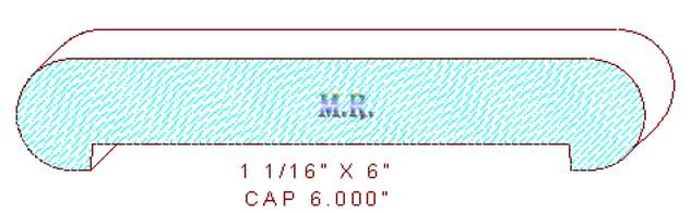 Wall/Partition Cap 6" Wall/Partition Cap 6"