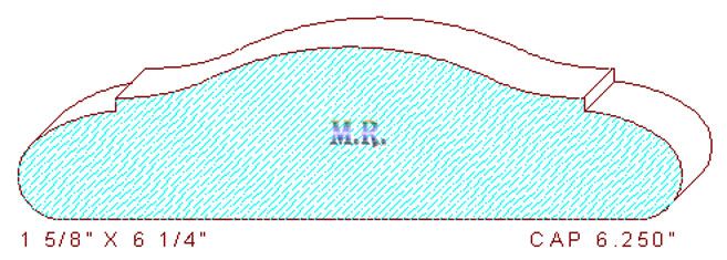 Wall/Partition Cap 6-1/4"