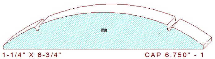 Wall/Partition Cap 6-3/4" - 1 Wall/Partition Cap 6-3/4" - 1