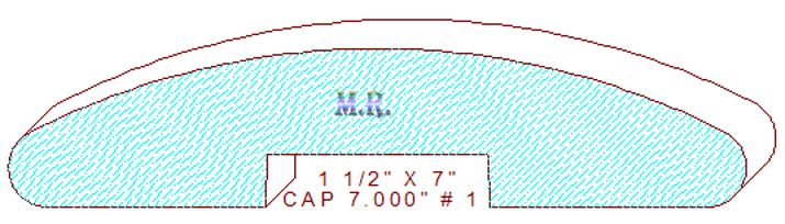 Wall/Partition Cap 7" - 1 Wall/Partition Cap 7" - 1