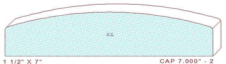 Wall/Partition Cap 7" - 2 Wall/Partition Cap 7" - 2