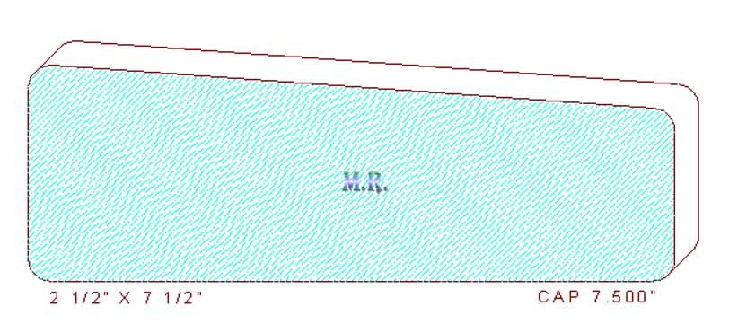 Partition/Wall Cap 7-1/2" Partition/Wall Cap 7-1/2"