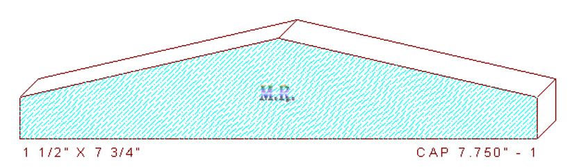 Wall/Partition Cap 7-3/4" - 1 Wall/Partition Cap 7-3/4" - 1