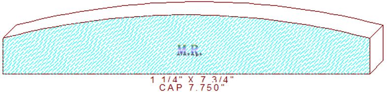 Wall/Partition Cap 7-3/4" Wall/Partition Cap 7-3/4"