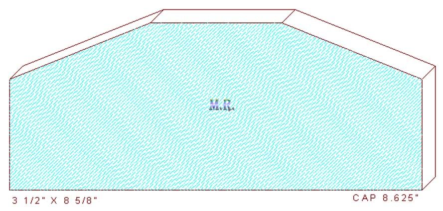 Wall/Partition Cap 8-5/8" Wall/Partition Cap 8-5/8"