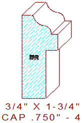 Backband 3/4" - 4 Backband 3/4" - 4