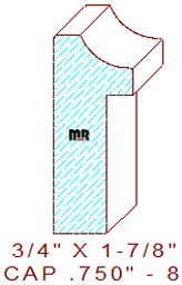 Backband 3/4" - 8 Backband 3/4" - 8
