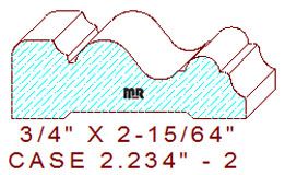 Door/Window Casing 2-15/64" - 2 Door/Window Casing 2-15/64" - 2