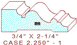 Door/Window Casing 2-1/4" - 1 Door/Window Casing 2-1/4" - 1