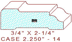Door/Window Casing 2-1/4" - 14 Door/Window Casing 2-1/4" - 14
