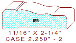 Door/Window Casing 2-1/4" - 2 Door/Window Casing 2-1/4" - 2