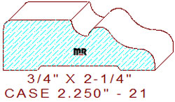 Door/Window Casing 2-1/4" - 21 Door/Window Casing 2-1/4" - 21