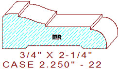Door/Window Casing 2-1/4" - 22 Door/Window Casing 2-1/4" - 22