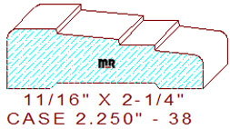 Door/Window Casing 2-1/4" - 38 Door/Window Casing 2-1/4" - 38