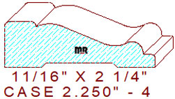 Door/Window Casing 2-1/4" - 4 Door/Window Casing 2-1/4" - 4
