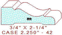 Door/Window Casing 2-1/4" - 42 Door/Window Casing 2-1/4" - 42