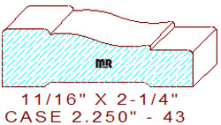 Door/Window Casing 2-1/4" - 43 Door/Window Casing 2-1/4" - 43