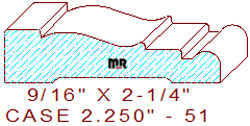 Door/Window Casing 2-1/4" - 51 Door/Window Casing 2-1/4" - 51