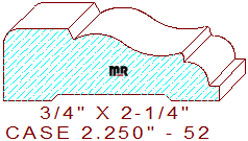 Door/Window Casing 2-1/4" - 52 Door/Window Casing 2-1/4" - 52