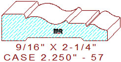 Door/Window Casing 2-1/4" - 57 Door/Window Casing 2-1/4" - 57
