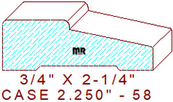 Door/Window Casing 2-1/4" - 58 Door/Window Casing 2-1/4" - 58