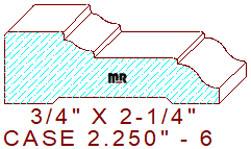 Door/Window Casing 2-1/4" - 6 Door/Window Casing 2-1/4" - 6